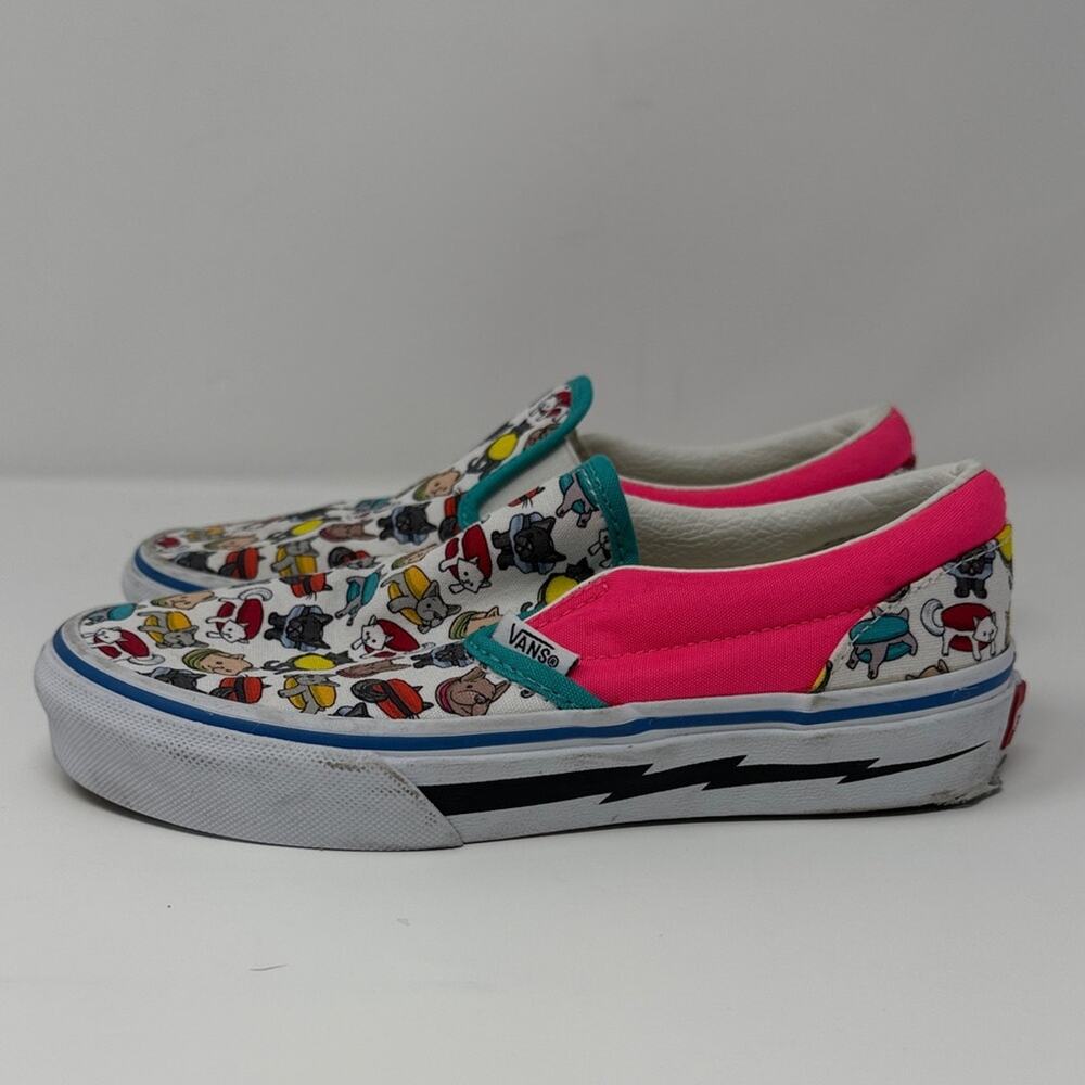 Vans Classic Slip On Sneakers - Dog Print - Youth 2